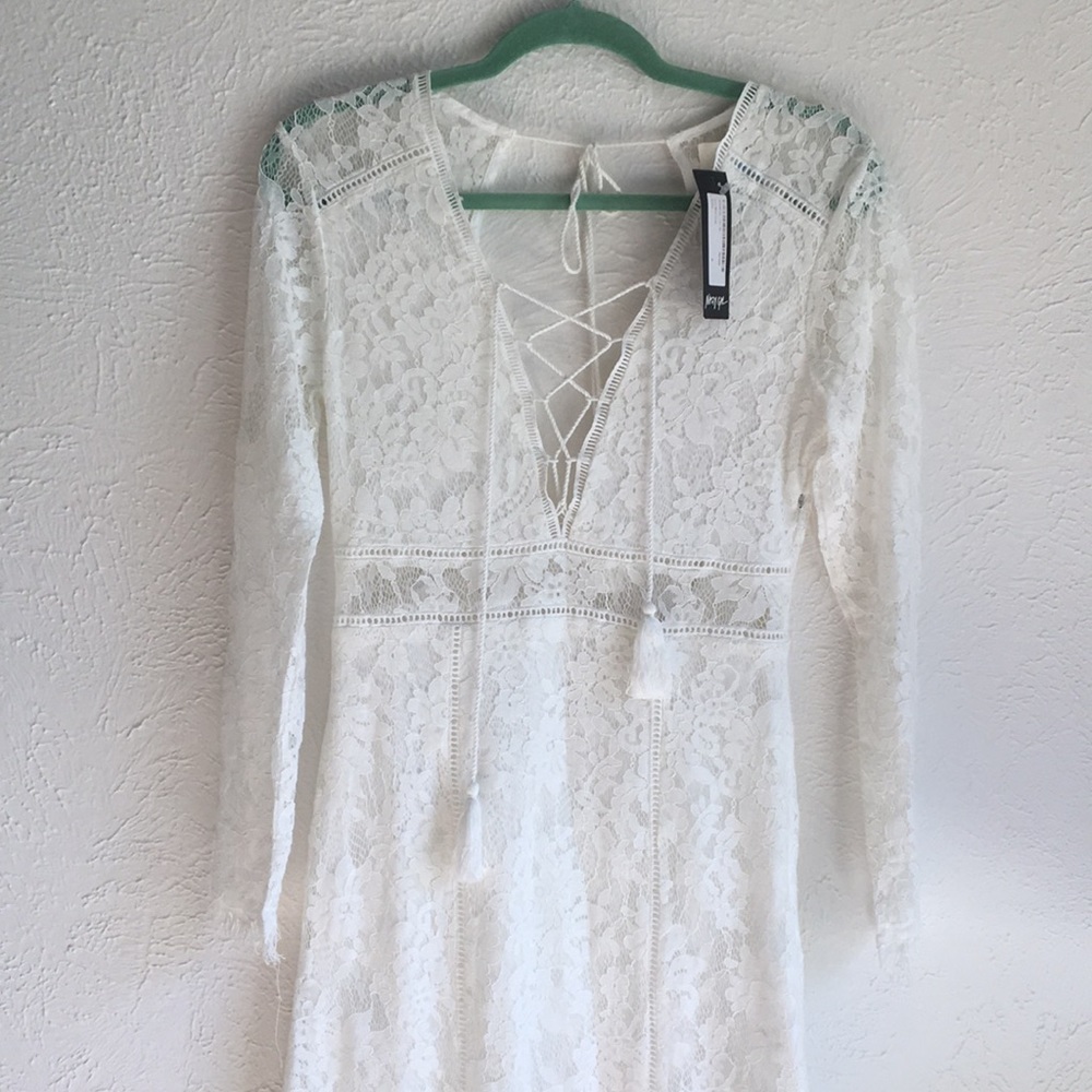 NastyGal White Lace Dress